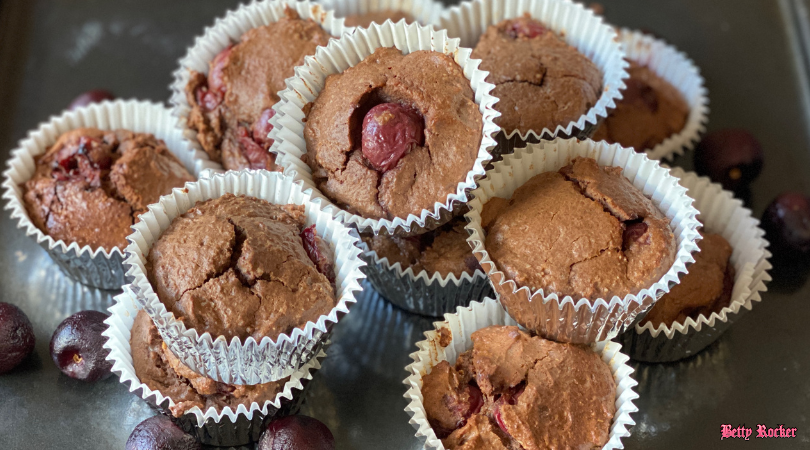 Chocolate Cherry Protein Muffins
