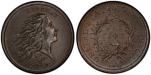 An Elusive Rarity: 1793 Flowing Hair Wreath Cent Vine and Bars