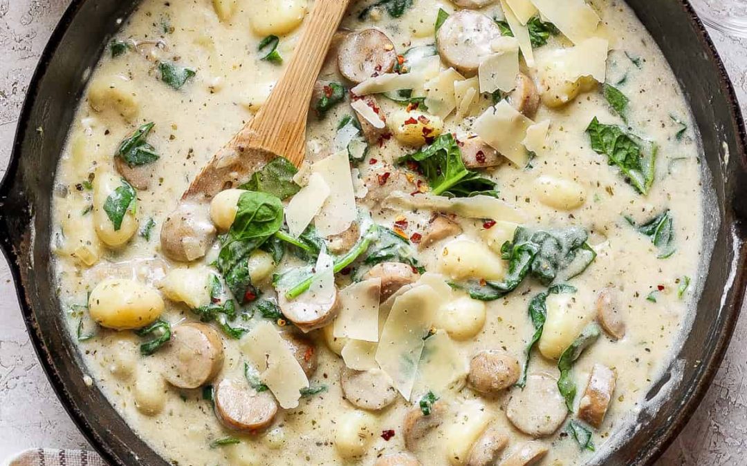 Creamy Gnocchi Skillet with Rooster Sausage