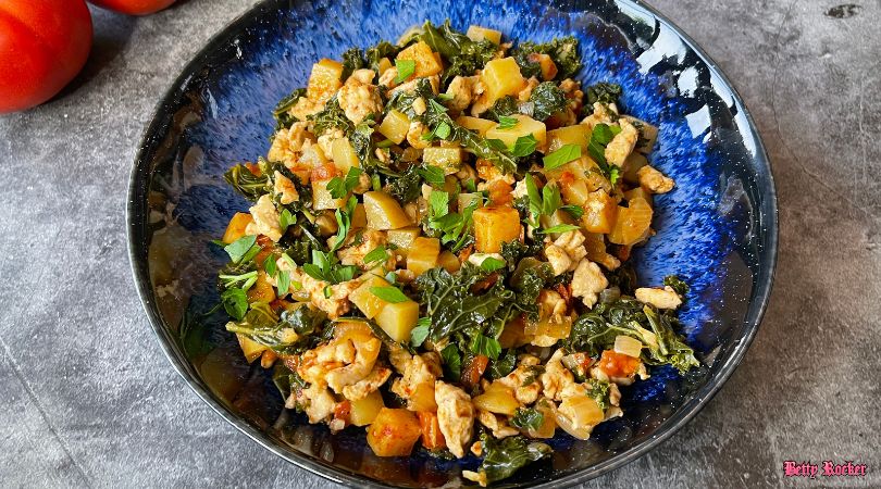 Turkey and Potato Hash with Greens