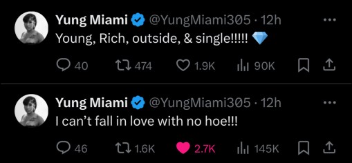 Yung Miami Declares She’s “Wealthy, Outdoors, and Single” Amid Stefon Diggs Child Rumors