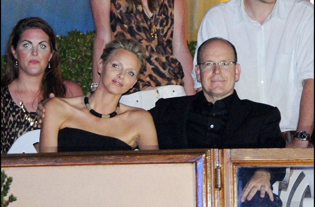 Princess Charlene is a rocker bride in cut-out black wedding ceremony corset all of us missed