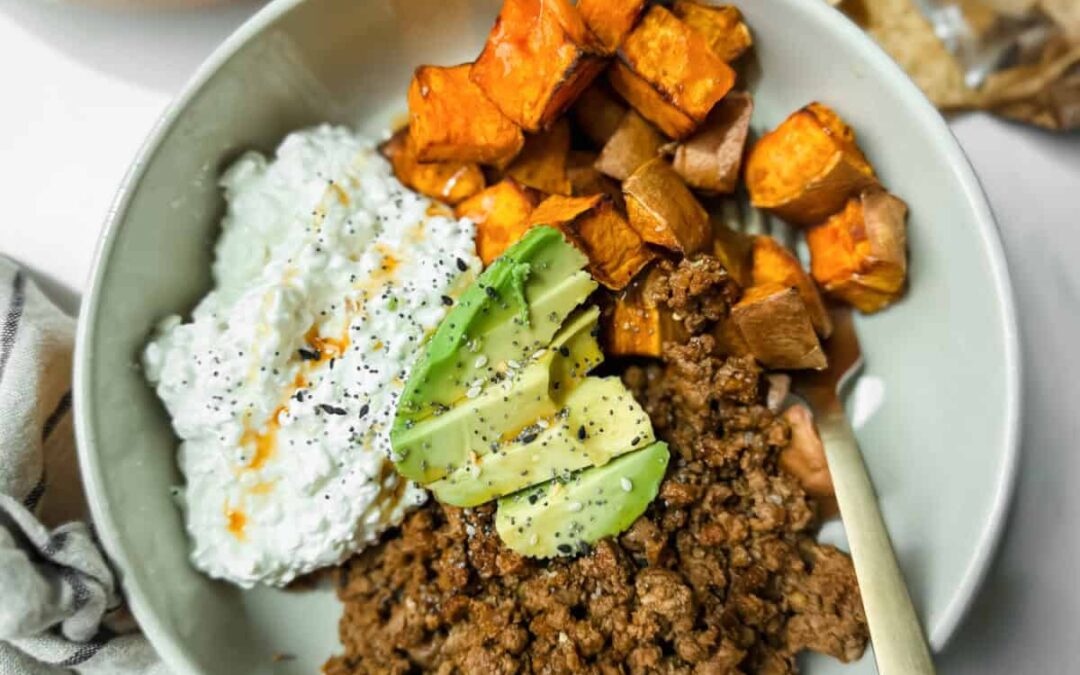 Candy Potato Scorching Honey Floor Beef Bowls