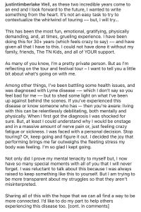 Justin Timberlake Reveals Lyme Disease Battle During Tour