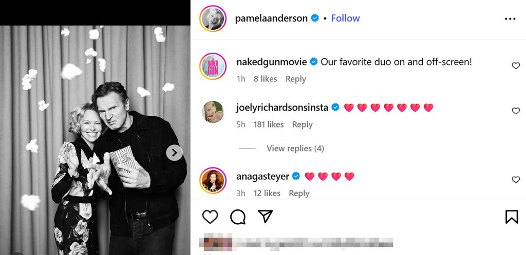 Liam Neeson and Pamela Anderson romance given heartwarming seal of approval from Natasha Richardson’s family