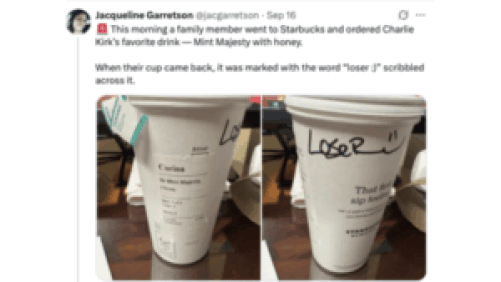 Starbucks Footage Proves Barista Didn’t Write “Loser” on Cup