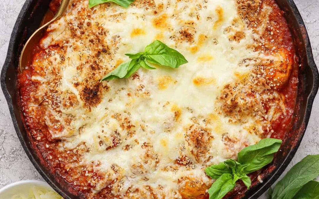 Simple Hen Parmesan Meatball Skillet