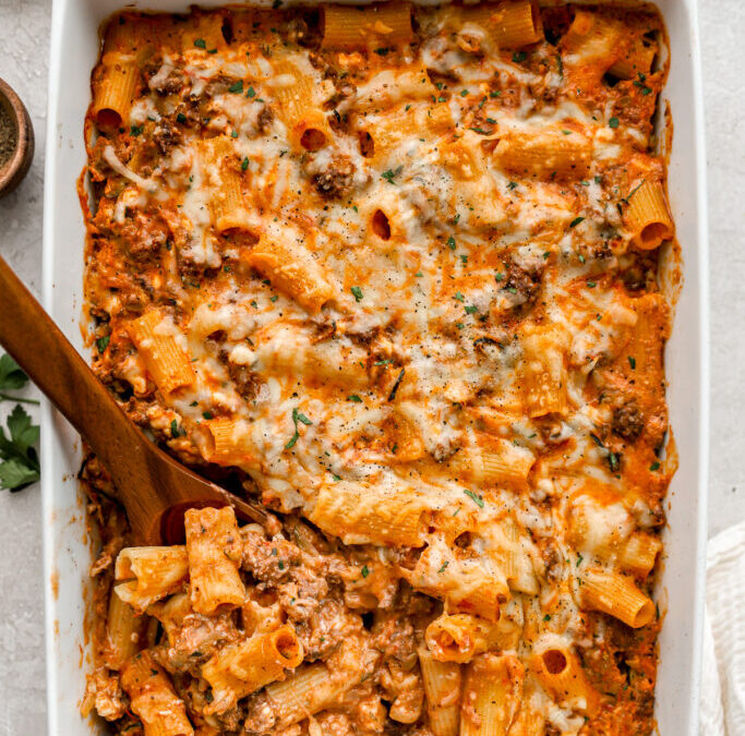 Cottage Cheese Baked Pasta