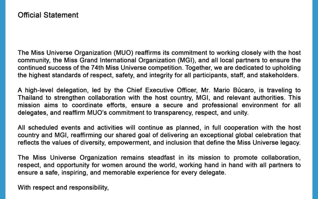 Miss Universe Contestants Stroll Out After Exec Publicly Slams Miss Mexico