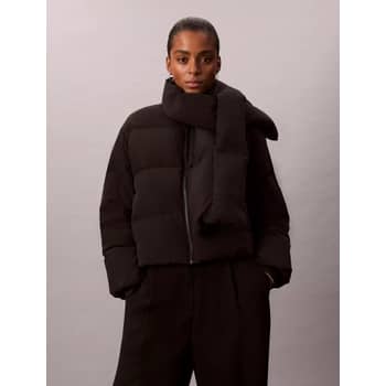 Calvin Klein Quick Puffer Jacket With Scarf Assessment