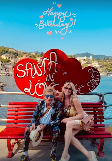 Penny Lancaster is attractive in placing mini costume as she shares glamorous birthday tribute to husband Rod Stewart